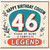 46th Birthday Card for Cousin, Happy Birthday Cousin Complete Legend Card
