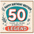 50th Birthday Brother Card, Happy Birthday Brother 50 Years of Being a Complete Legend