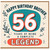 56th Birthday Card for Brother, Happy Birthday Brother 56 Years of Being a Complete Legend