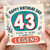 43rd Birthday Dad Card, Happy Birthday Dad 43 Years of Being a Complete Legend