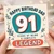 Dad 91st Birthday Card, Happy 91 Years of Being a Complete Legend Birthday Card