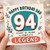 94th Birthday Card for Dad, Happy Birthday Dad 94 Years of Being a Complete Legend