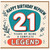 Nephew 21st Birthday Card, Happy Birthday Complete Legend Card