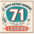 71st Birthday Card for Granddad, Happy Birthday Granddad Complete Legend Card