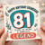 Granddad 81st Birthday Card, Complete Legend Birthday Card