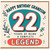 22nd Birthday Card for Grandson, Happy Birthday Grandson, Complete Legend Birthday Card