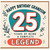 Grandson 25th Birthday Card, Happy Birthday Grandson, 25 Years of Being a Complete Legend