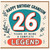 Grandson 26th Birthday Card, 26 Years of Being a Complete Legend Card