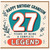 Grandson 27th Birthday Card, Happy Birthday Grandson, 27 Years of Being a Complete Legend