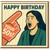 Funny 50th Birthday Card - Retro Comic Shocked Face with Giant Pointing Finger - 'Happy Birthday' 'Your 50s!' Milestone Humour for Friends, Family, Him or Her