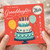 26th Birthday Card for Granddaughter, Happy Birthday Cake Design Card
