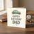 Happy Birthday Dad Card - Retro Blue Car Illustration - Cute Dad Birthday Card for Father, Car Lover