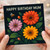 Mum Birthday Card - Happy Birthday Mum Floral Design with Colourful Daisies and Bumblebee