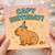 Capy Birthday Card - Cute Capybara Pun, Party Hat and Confetti, Funny Animal Birthday Card for Friends, Family, Kids & Adults