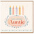 94th Birthday Auntie Card, Floral Candle Birthday Card