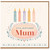57th Birthday Card for Mum, Pastel Candles Floral Birthday Card