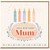 69th Birthday Card for Mum, Watercolour Candles and Floral Design