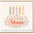 93rd Birthday Card for Mum, Floral Candle Birthday Card