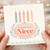 20th Birthday Card for Niece, Floral Candle Design