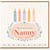 Nanny 65th Birthday Card, Floral Candle Birthday Card