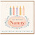Nanny 71st Birthday Card, Floral Candles Nanny Birthday Card