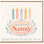 Nanny 86th Birthday Card, Floral Candle Birthday Card