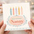 Nanny 92nd Birthday Card, Floral Candle Design