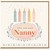 Nanny 99th Birthday Card, Floral Candle Greeting Card