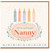 Nanny 107th Birthday Card, Floral Candle Design