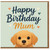 Happy Birthday Mum Card - Cute Puppy and Hearts Design, Sweet Dog Theme for Mum