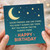 Friend Birthday Card - Good Friends Are Like Stars, You Don't Always See Them, But You Know They're Always There - Moon & Stars Night Sky Design