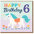 6th Birthday Card for Kids - Happy Birthday 6 with Cute Pony and Colourful Flowers - Children's Age Six Greeting