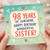 98th Birthday Card for Sister, 98 Years of Sunshine Happy Birthday Wonderful Sister