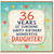 36th Birthday Card for Daughter, Happy Birthday Wonderful Daughter Card