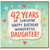 42nd Birthday Card for Daughter, 42 Years of Sunshine Happy Birthday Wonderful Daughter Card