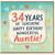 34th Birthday Auntie Card