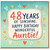 48th Birthday Card for Auntie, Happy Birthday Wonderful Auntie
