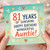81st Birthday Auntie Card, 81 Years of Sunshine Happy Birthday Wonderful Auntie
