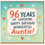 96th Birthday Auntie Card, 96 Years of Sunshine Happy Birthday Wonderful Auntie Card