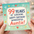 99th Birthday Card for Auntie, 99 Years of Sunshine Happy Birthday Auntie Card