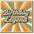 Birthday Legend Retro Sunburst Birthday Card - Vintage Style Funny Greeting Card for Friends, Family or Colleagues