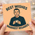 Best Wishes Warmest Regards Greeting Card - Illustrated Man with Cuppa - Congratulations, Good Luck or Leaving Card - Heartfelt Well Wishes