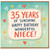 35th Birthday Card for Niece, Happy Birthday Wonderful Niece Card