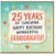 25th Birthday Card for Granddaughter, Happy Birthday Wonderful Granddaughter Card