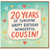 20th Birthday Card for Cousin, 20 Years of Sunshine Happy Birthday Wonderful Cousin Card