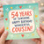 54th Birthday Card for Cousin, Happy Birthday Wonderful Cousin Card