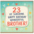 23rd Birthday Card for Brother, 23 of Sunshine Happy Birthday Wonderful Brother