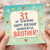 31st Birthday Brother Card, Happy Birthday Wonderful Brother 31 of Sunshine