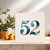 52nd Birthday Card, Marbled Number Design, Age 52 Milestone, Square 145mm x 145mm, Kraft, Includes Kraft Envelope