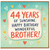 44th Birthday Brother Card, 44 Years of Sunshine Happy Birthday Wonderful Brother